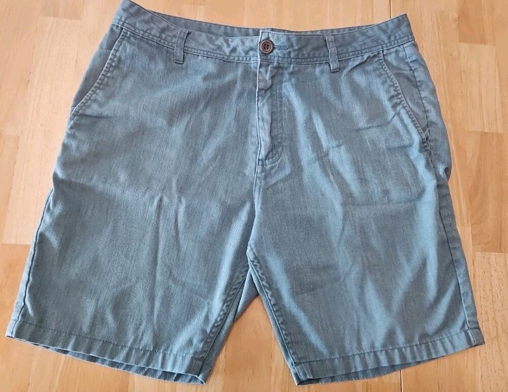 Katin Shorts Mens 32 Light Blue Performance Walking Flat Front Chino 8" Inseam